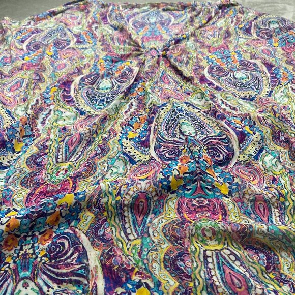 Victoria's Secret Swim Cover Up Kimono Women Medium Multicolor Paisley Polyester - Picture 2 of 10